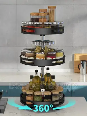 Black 3 Layer 360° Organizer Rack