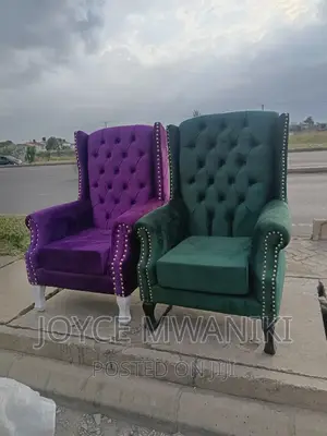 Pedicure Seats, Purple and Jungle Green.