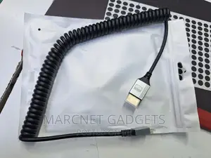  Elastic Coiled Curl Spring Mini Hdmi to Hdmi Cable 2.4m