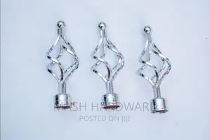 Beautiful Curtain Rod Flowers (Chrome)