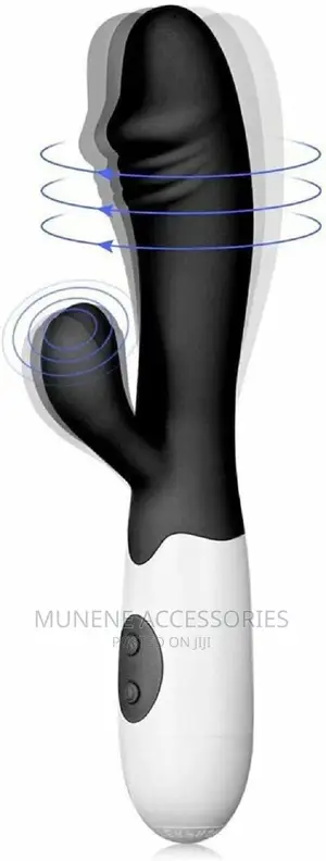 RECHARGABLE 10 Speed Silicone Rabbit Vibrator Black Vibrator