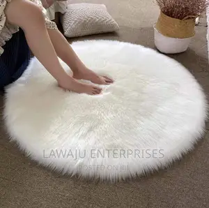 White Faux Fur Round Rug