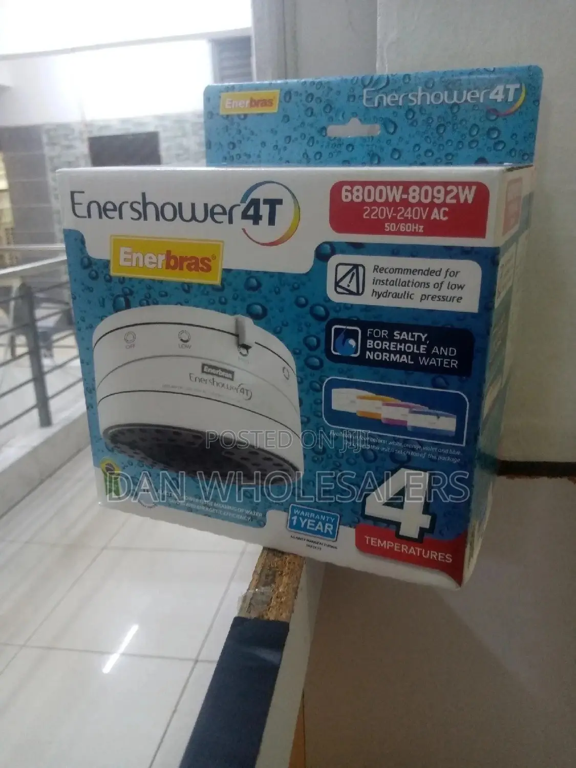 Instant Shower Enerbras 4 Temperature 