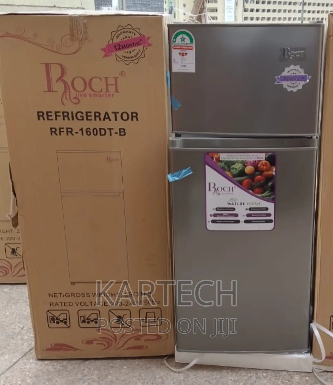 Roch 128 LTRS RFR-160DT-B Double Door Refrigerator
