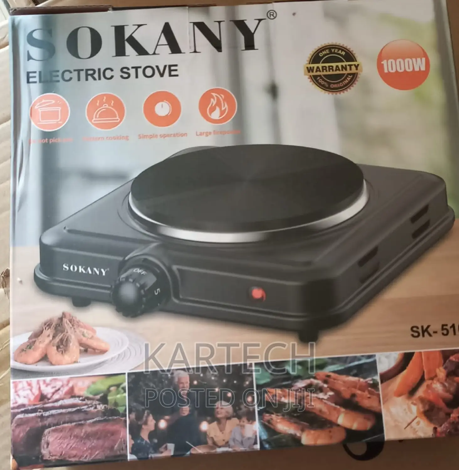 Sokany 1000W Electric Stove