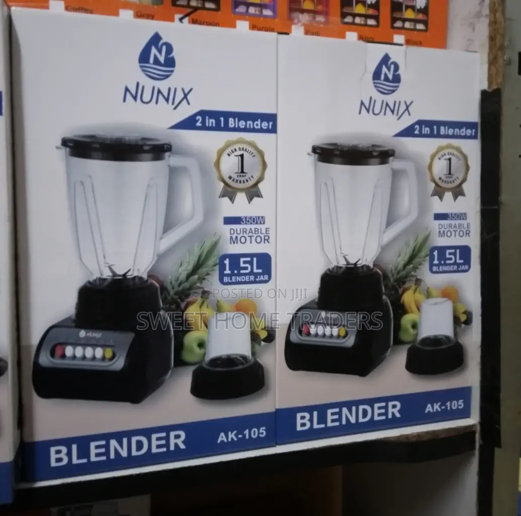 Ak 105 Electric Blender
1.5 Litres Jar