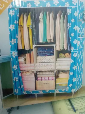 TC Mettalic Portable Cloth Wardrobe 3 Column