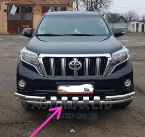Front Bumper Chrome Guard. For Toyota Land Cruiser PRADO