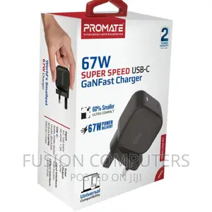Promate 67W USB-C Ganfast Charger (Gancube-67)