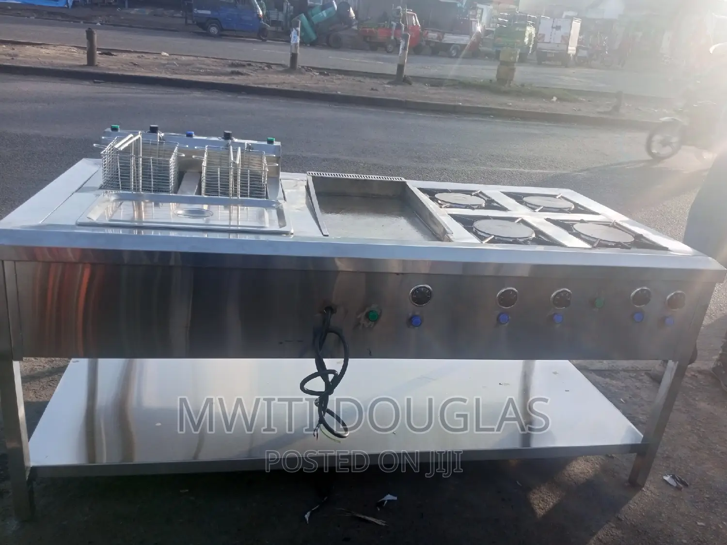 Electric 4 Burner Combined Cooker Unit