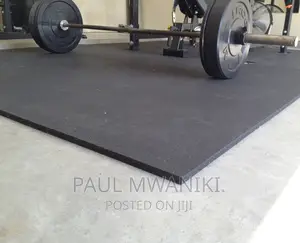 Commercial Rubber Gym Flooring Black - 15mm Gym Mats 1MX1M.
