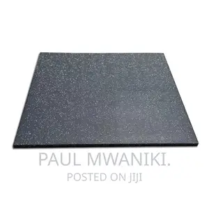 Commercial Rubber Gym Flooring Tile 1m X 1m X 10mm – Black