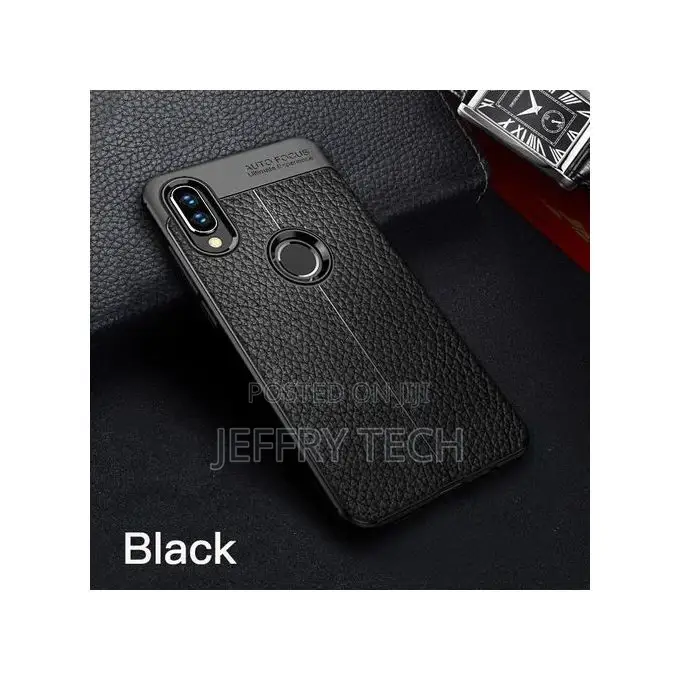 Soft Case for Galaxy A20 Cover Silicone Litchi Pattern PU Le