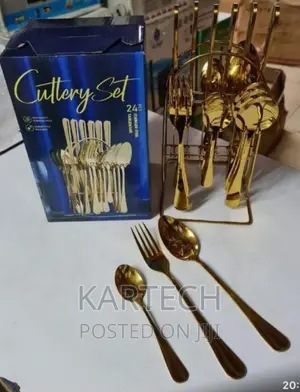 24PC Cutlery Set (Gold COLOUR)