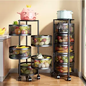 5tier Fruits/Kitchen Storage Rack With Wheels