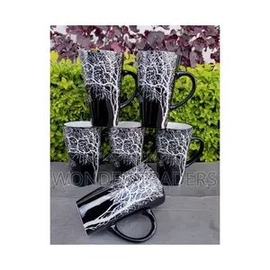 6 Pieces Set Black Tree Mug