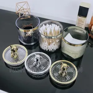 Luxury Cute Bear Cotton Swab Storage Box