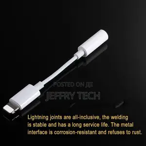 Supports Full System for iPhone Lightning to 3.5mm Earphone