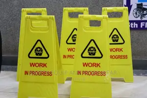 Safety Working In Progress Sign For Development