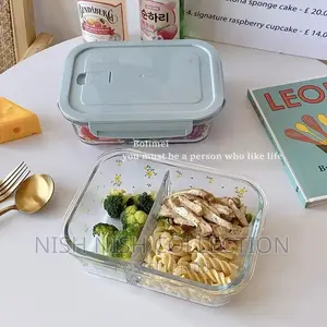 2 Grid - Partitioned Glass Lunch Box