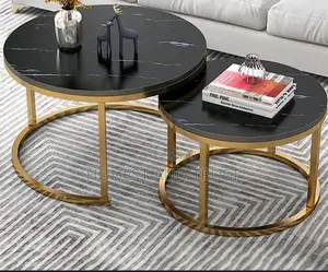 Nesting Coffee Table Marble Effect MDF