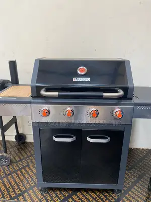 Brasero 4 Burner Barbecue With Hot Plate