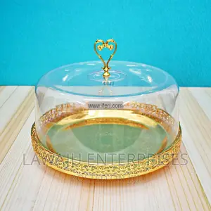 Metal Round Cake Stand With Cover