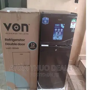 Grey Von 138litres Double Door Refrigarator VART-18DMS