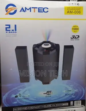 Amtec Brand New 2.1 X-Bass Multimedia Sound System