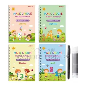 Sank Magic Copy Book a Set of 4 Books * 10 Pieces Refill Pens