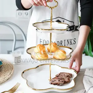 White 3 Tier Ceramic Stand