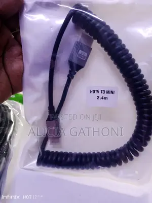 Mini HDMI to HDMI Spiral Cable