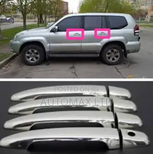 Door Chrome Handle Trims. For Toyota Prado, FJ120, Y2003/9