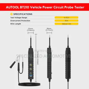 Autool BT210 Vehicle Digital Electric System Tester Lamp