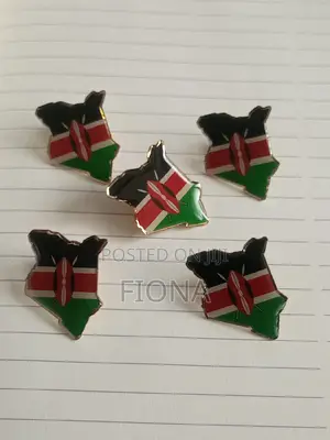Kenyan Map Glossy Lapel Pins