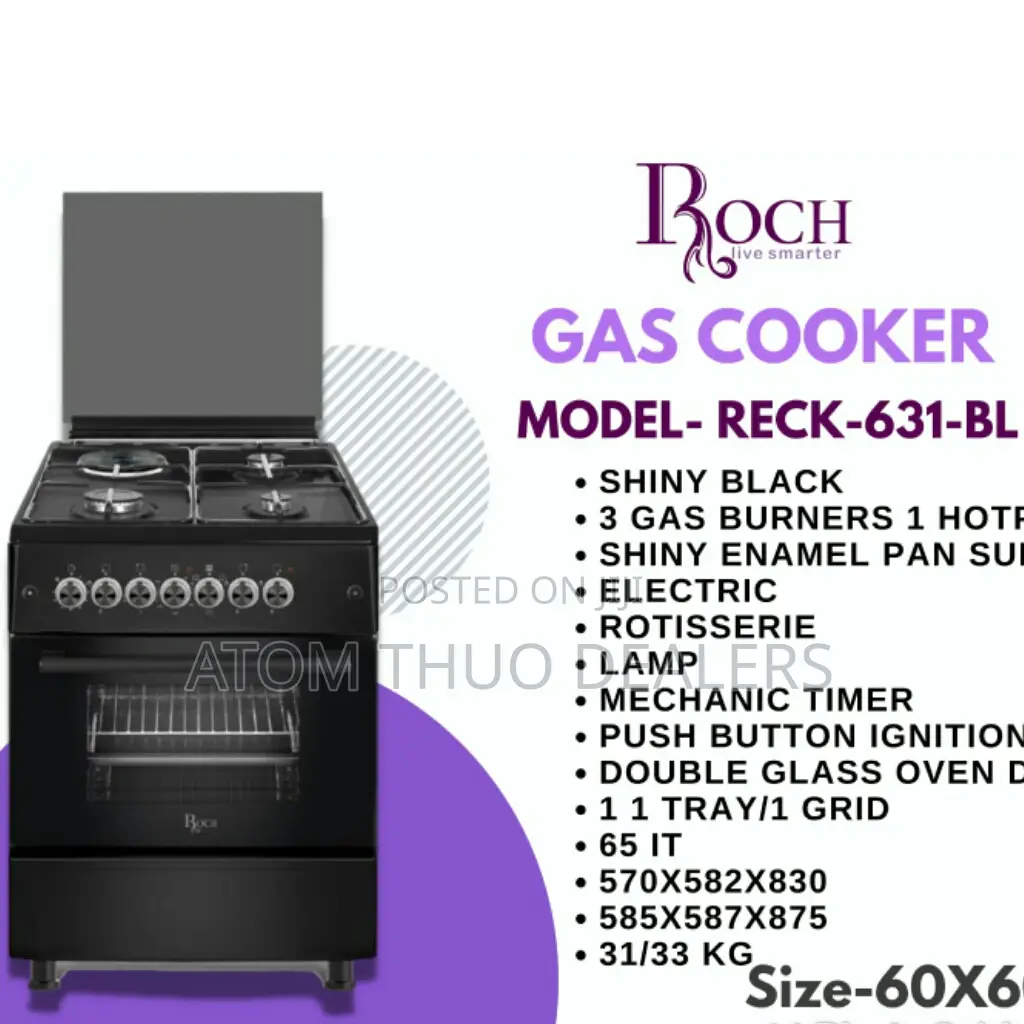 Black Roch 60*60 Standing Cooker 3+1