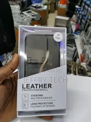 Flip Case for iPhone 15 Pro Leather With Stand and Camera Pr