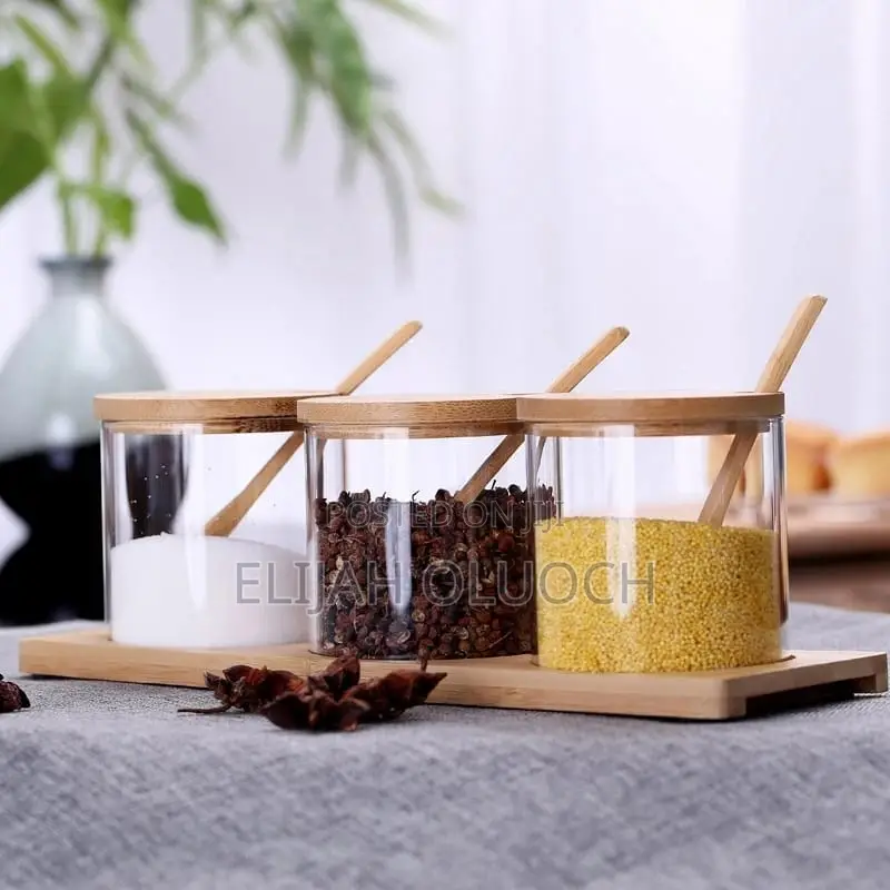 3 in 1 Glass Spice Jar