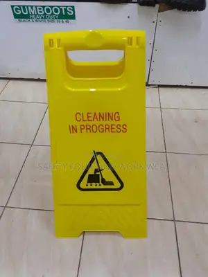 Adjustable Cleaning In Progress Caution Sign