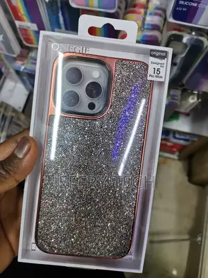 Onegif Leather Design Case With Glitter iPhone 15 Pro Max