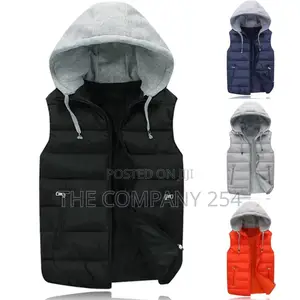 Unisex Printing Cuban Branding Sleeveless Half Puff Jackets.