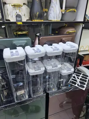 7pcs Transparent Acrylic Cereal Food Storage Containers