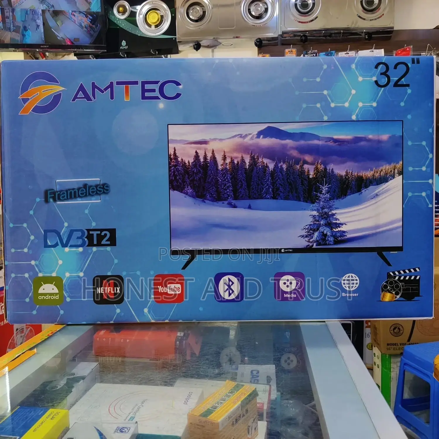 Amtec 32 Inch Frameless With Bluetooth