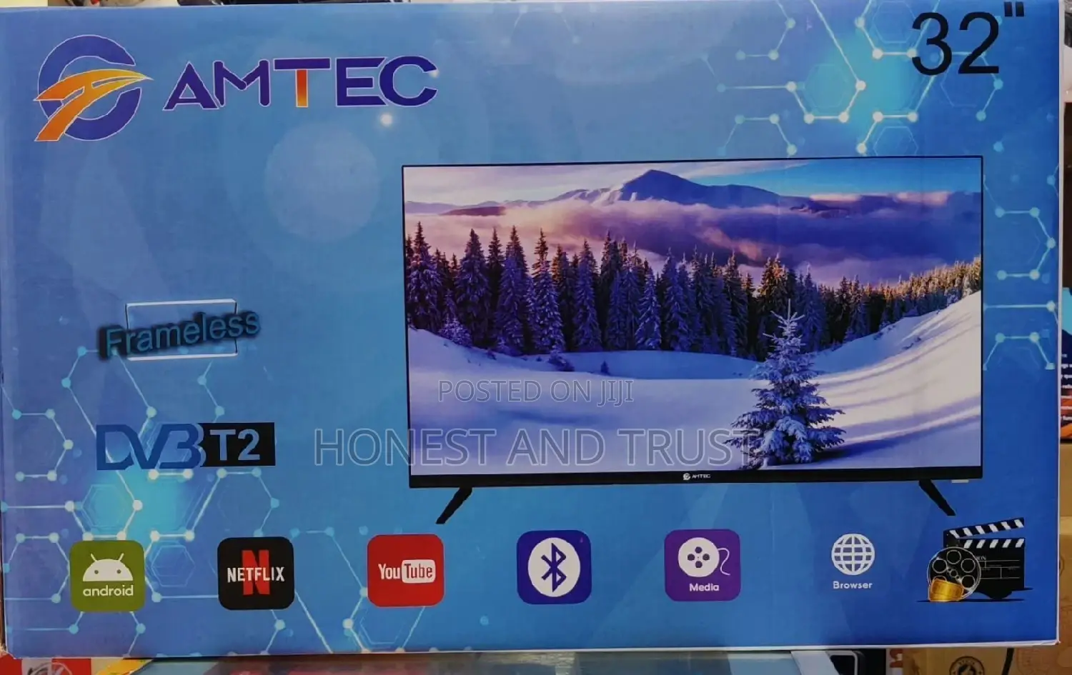 Amtec 32 Inch Frameless With Bluetooth