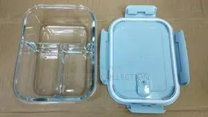 3 Grid Microwave - Safe Partitioned Glass Lunch Box