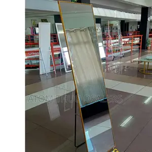 Rectangular Executive Golden Dressing Mirror