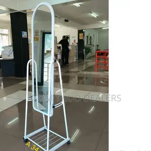 White Dressing Mirror With Shoe Rack Black