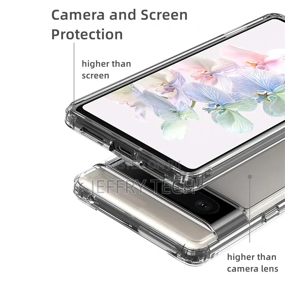 Clear Soft TPU Cover for Google Pixel 7 Shockproof Bumper Ca