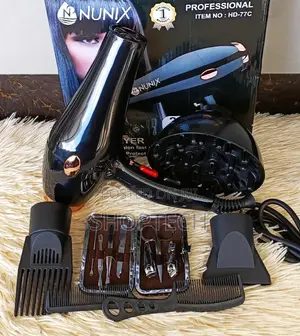 Nunix Professional Hair Dryer Hd 77c Black