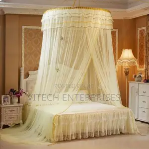 Big Round Mosquito Net for Single Bed-Free Size.